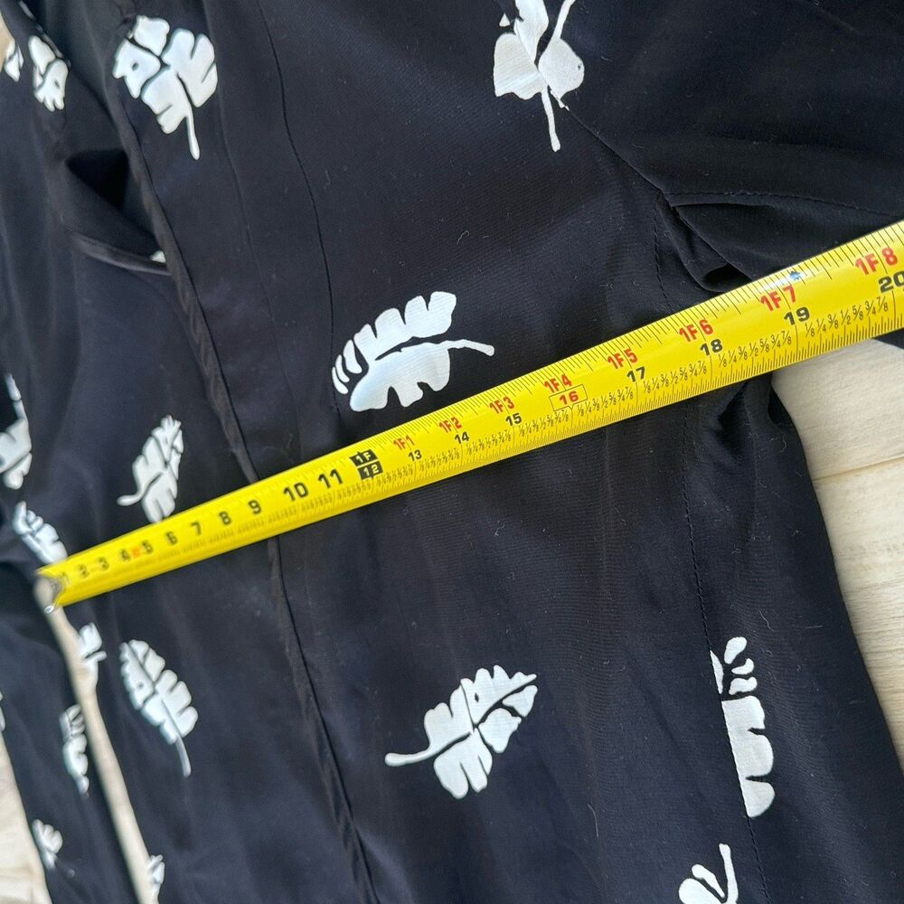 Capulet Leaf Print Jacket XS Black‎ White Botanical Lightweight Chic Boutique - Picture 10 of 12